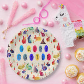 Paaskonijnen Custom Paper Borden 9 in Papieren Bordje (Feest)