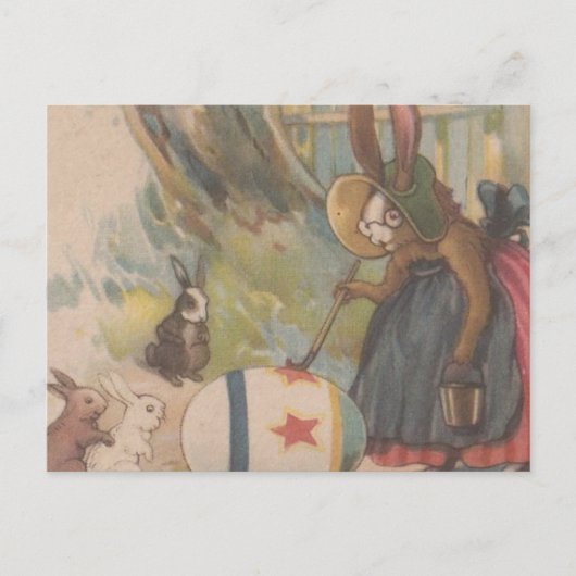 paaskonijnen feestdagenkaart (Voorkant)