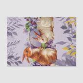 Paaskonijnen in een Paarse Wonderland Tissuepapier (Voorkant)