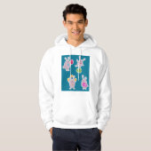 Paaskonijnen Mannen hoodie (Voorkant volledig)