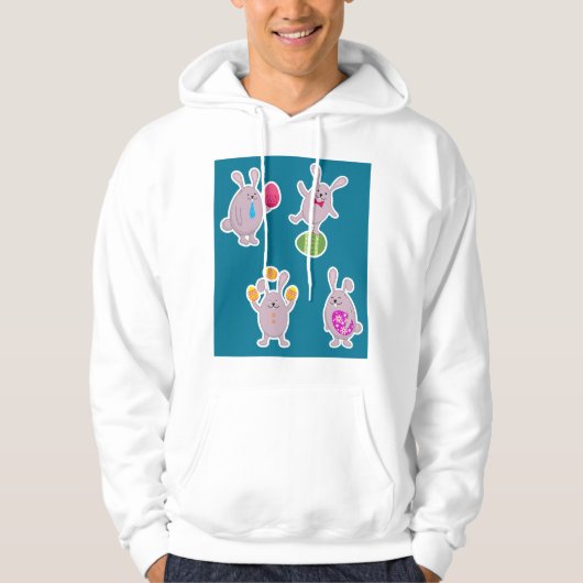 Paaskonijnen Mannen hoodie (Voorkant)