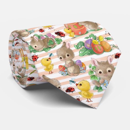 Paaskonijnen Stropdas (Opgerold)