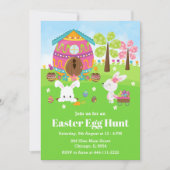 Paaskonijnen van de Partij van de Jacht Bunny Kaart (Voorkant)