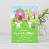 Paaskonijnen van de Partij van de Jacht Bunny Kaart (Staand voorkant)