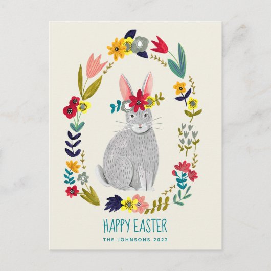 Paaskonijnenbloem Briefkaart (Voorkant)