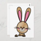 Paaskonijnenbriefkaart. Briefkaart (Voorkant / Achterkant)