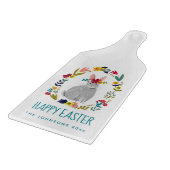 Paaskonijnenbundel en bloemen illustratie snijplank (Hoek)