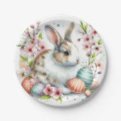 Paaskonijneneieren en -Waterverven - Papieren Bordje (Voorkant)
