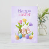 Paaskonijnenfeestdag Kaart (Staand voorkant)