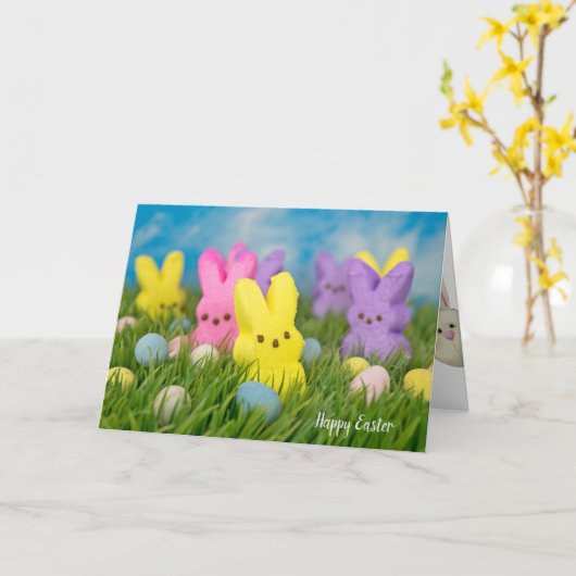 Paaskonijnengras snoep kaart (Gele Bloem)