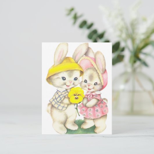  Paaskonijnenkinderen Briefkaart (Staand voorkant)