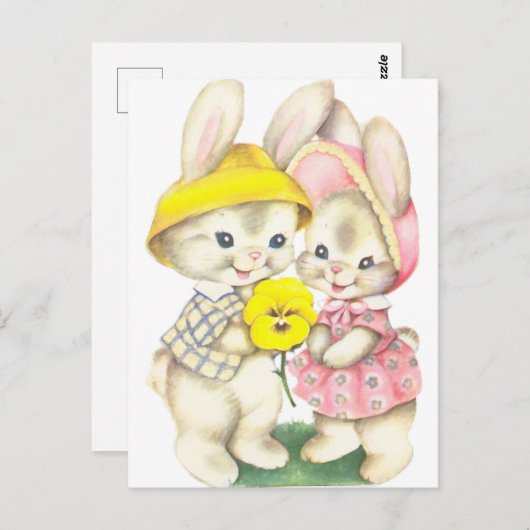  Paaskonijnenkinderen Briefkaart (Voorkant / Achterkant)