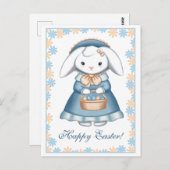 Paaskonijnenmeisje Briefkaart (Voorkant / Achterkant)