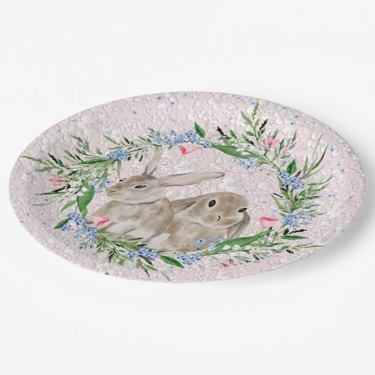Paaskonijnenpapier Borden Papieren Bordje (Gekanteld)