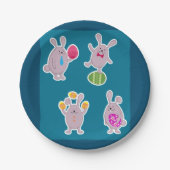 Paaskonijnenpapier Borden Papieren Bordje (Voorkant)