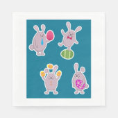 Paaskonijnenpapier Napkins Servet (Voorkant)