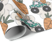 Paaskonijnenwagens — Verpakkingspapier Cadeaupapier (Rol Hoek)