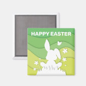 Paaskonijnse cartoon blij magneet (Voorkant / Achterkant)