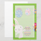 Paaskonijntje met geverfde eieren briefpapier (Voorkant / Achterkant)