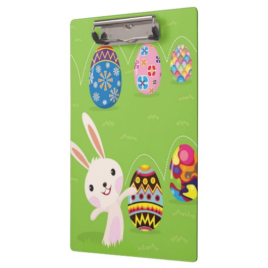Paaskonijntje met geverfde eieren klembord (Links)