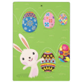 Paaskonijntje met geverfde eieren klembord (Achterkant)