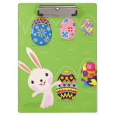 Paaskonijntje met geverfde eieren klembord (Voorkant)