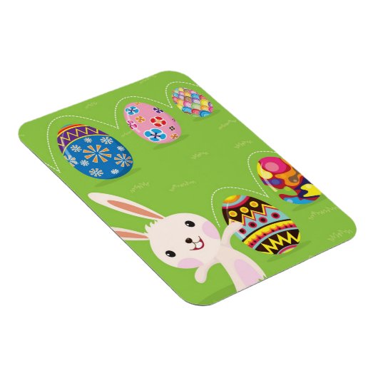 Paaskonijntje met geverfde eieren magneet (Rechterzijde)