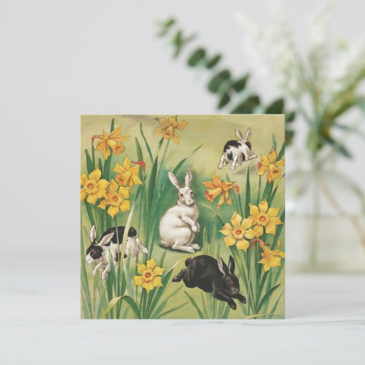 paaskonijntjes (1906), feestdagenkaart (Staand voorkant)