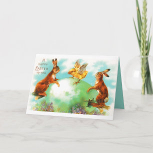  paaskonijntjes Baby chick planet aarde ei Kaart