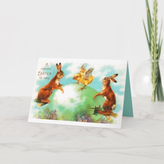 paaskonijntjes Baby chick planet aarde ei Kaart (Voorkant)