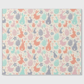 Paaskonijntjes & eieren cadeaupapier (Vlak)