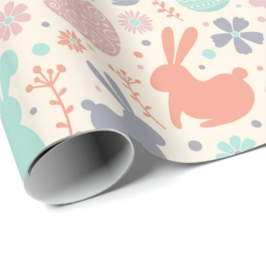 Paaskonijntjes & eieren cadeaupapier (Rol Hoek)