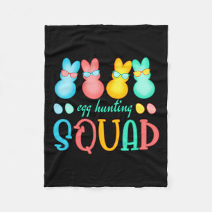 paaskonijntjes eierjacht squad meisjes gelukkig fleece deken