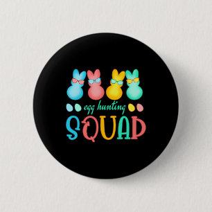 paaskonijntjes eierjacht squad meisjes gelukkig ronde button 5,7 cm