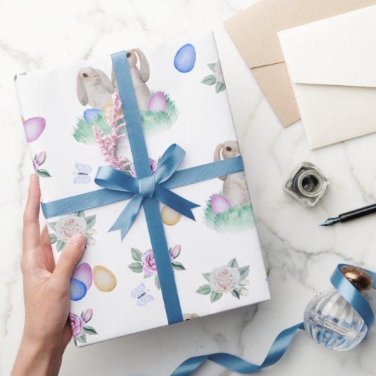 paaskonijntjes en eieren cadeaupapier (Geschenken)