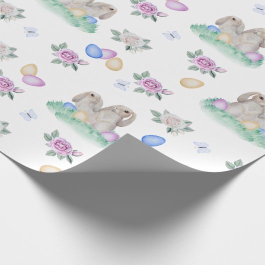 paaskonijntjes en eieren cadeaupapier (Hoek)