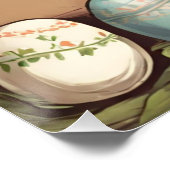  paaskonijntjes en paaseieren perfect poster (Hoek)