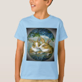  paaskonijntjes geweven camee Kinder T-shirt (Voorkant)