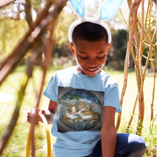  paaskonijntjes geweven camee Kinder T-shirt