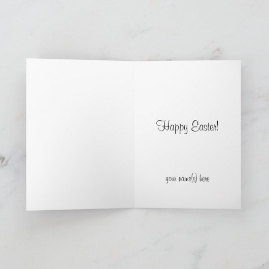  paaskonijntjes in een boot met paaseieren feestdagen kaart (Binnen)