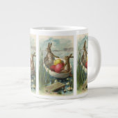  paaskonijntjes in een boot met paaseieren grote koffiekop (Voorkant rechts)