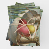  paaskonijntjes in een boot met paaseieren inpakpapier vel (In situ)