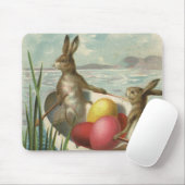  paaskonijntjes in een boot met paaseieren muismat (Met muis)