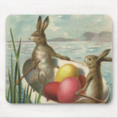  paaskonijntjes in een boot met paaseieren muismat (Voorkant)