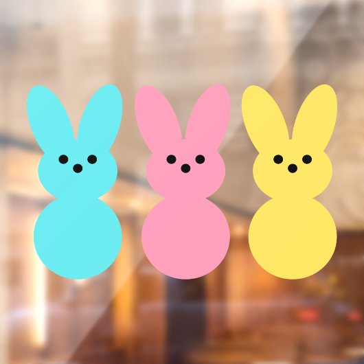 Paaskonijntjes Kleur Pop Venster Cling Raamsticker (Vel 2)