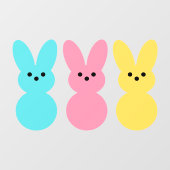 Paaskonijntjes Kleur Pop Venster Cling Raamsticker (Vel)