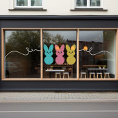 Paaskonijntjes Kleur Pop Venster Cling Raamsticker
