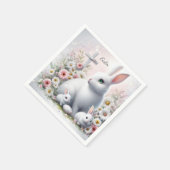 paaskonijntjes, madeliefjes en kruis servet (Hoek)