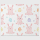 Paaskonijntjes & Paaseieren Cadeaupapier (Vlak)