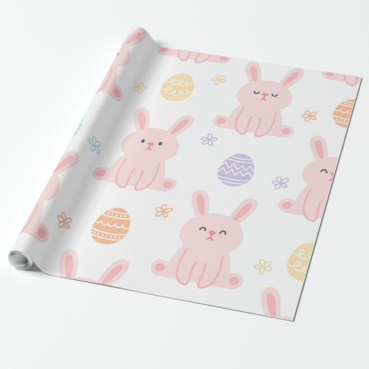 Paaskonijntjes & Paaseieren Cadeaupapier (Uitgerold)